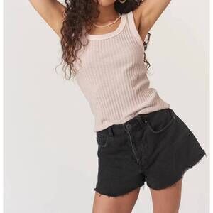 NEW PROJECT SOCIAL T cooper sweater rib tank top in cameo rose